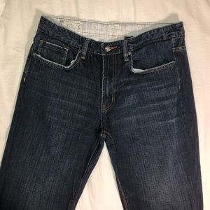 dark wash buffalo jeans, ruffer style 34W